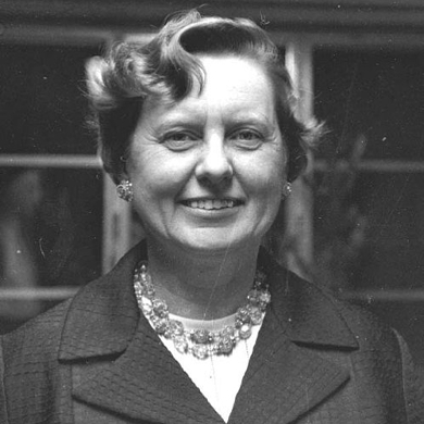 Black and white photograph of a woman.